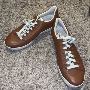 Brown Leather Ellen Degeneres Sneakers